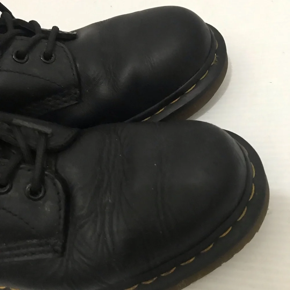 Dr. Martens Safety Shoe Black Leather Lace-Up Men’s Combat Boots Size 8/L9